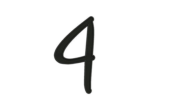 4 Number: A Simple Blackwork Design for Personalized Gifts