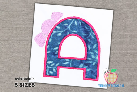 Letter A with Bow Applique Design Review