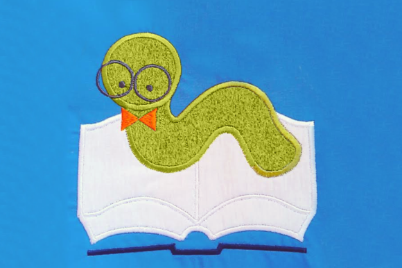 Nerdy Bookworm Applique Design Review
