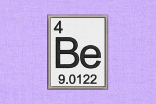 Periodic Element 4 Be Beryllium Applique Review
